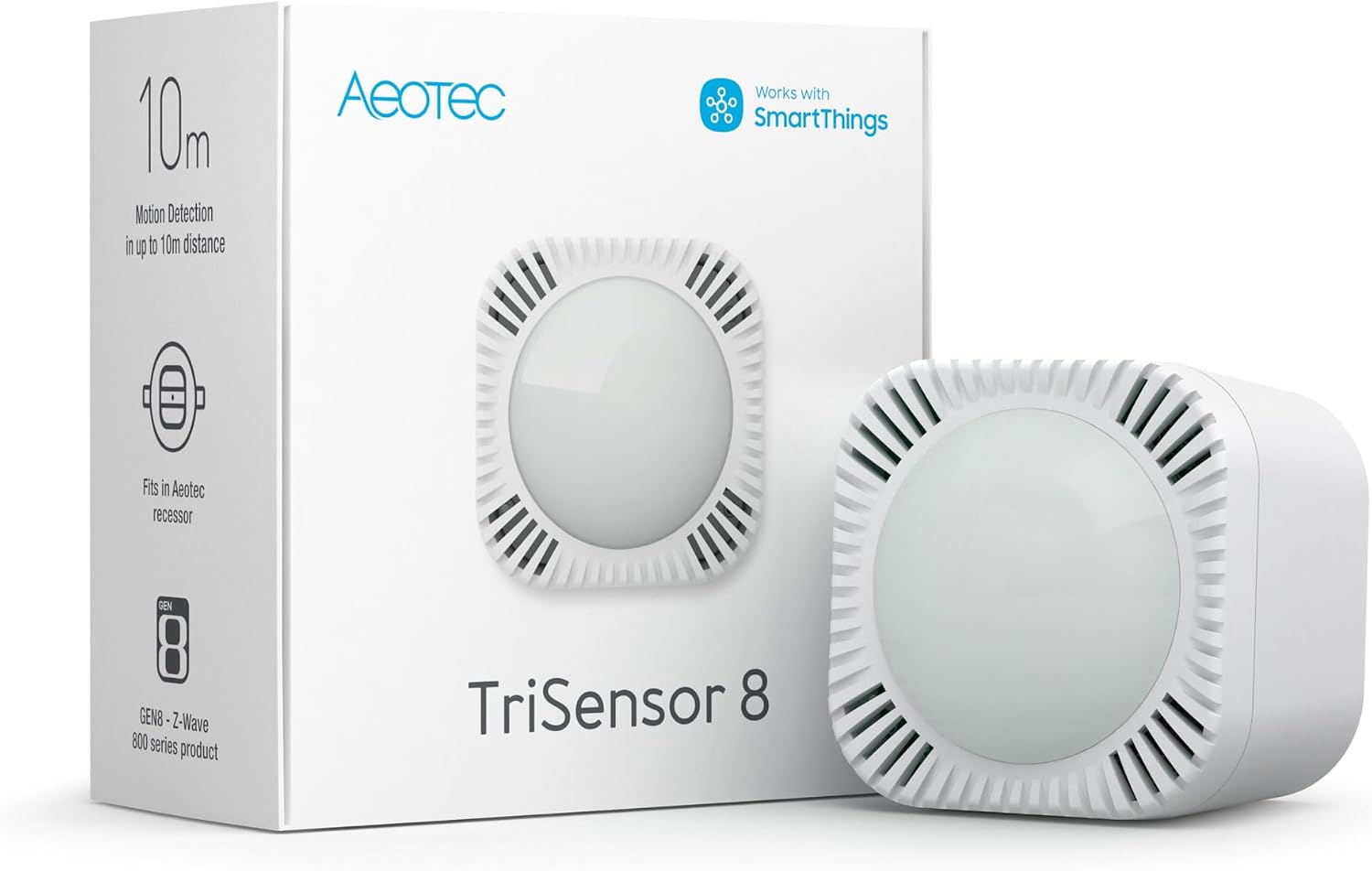 Aeotec TriSensor 8 (ZWA045) - compact 800-series Z-Wave multisensor for motion, temperature and light