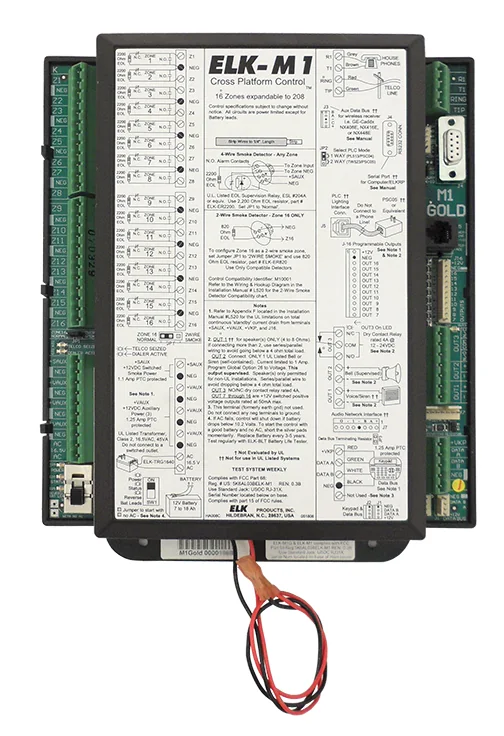 ELK M1 Gold - a professional hardwired alarm and automation panel with a first-party, fully local Home Assistant