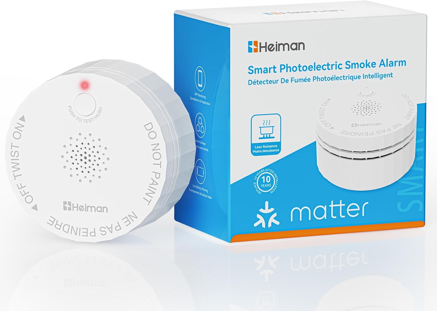 Heiman Smart Smoke Alarm Matter over Thread