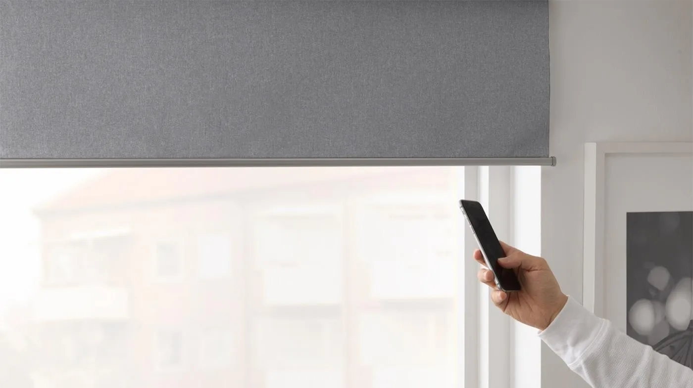 IKEA FYRTUR Blackout Roller Blind smart cover