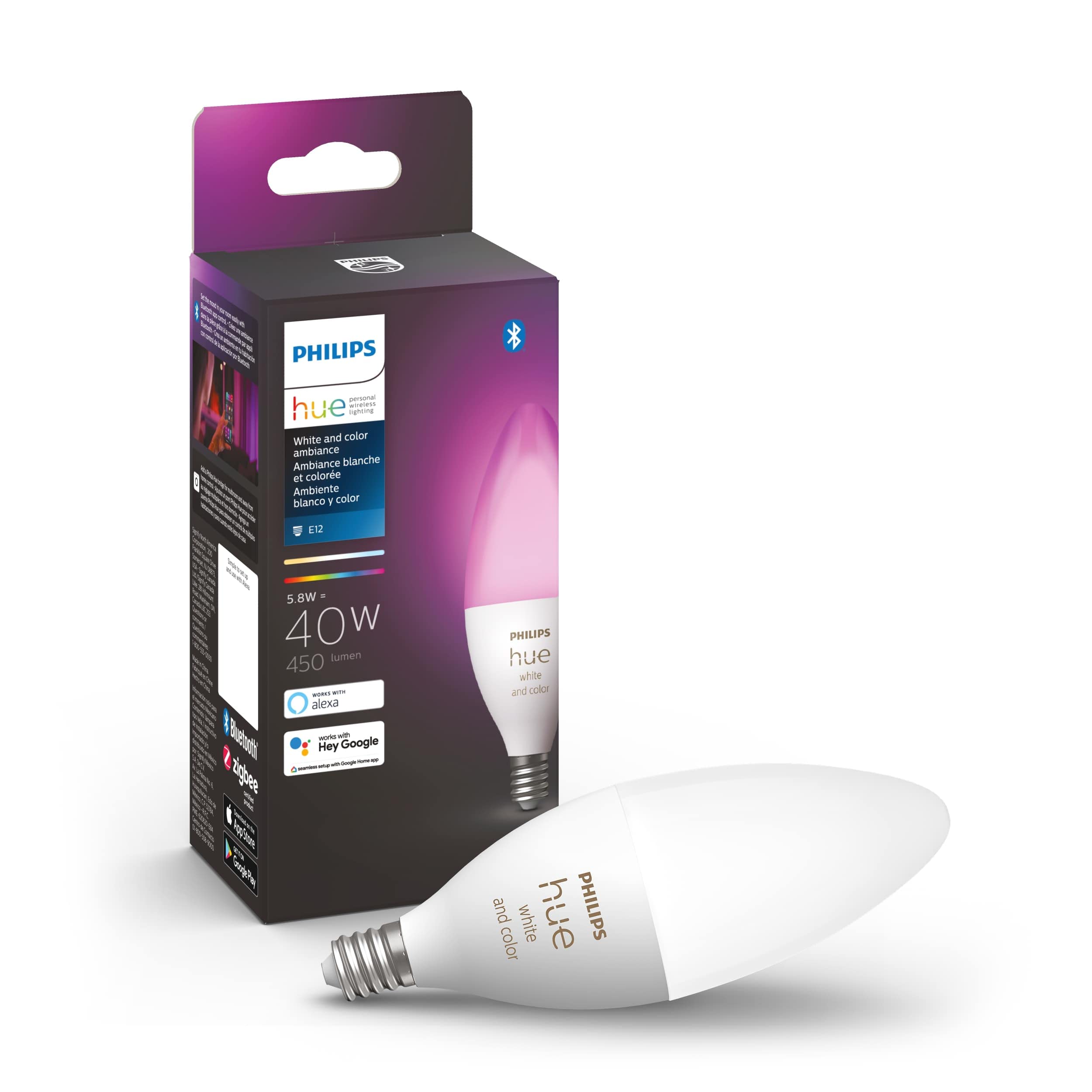 Philips Hue White and Color Ambiance E12 Candelabra product image