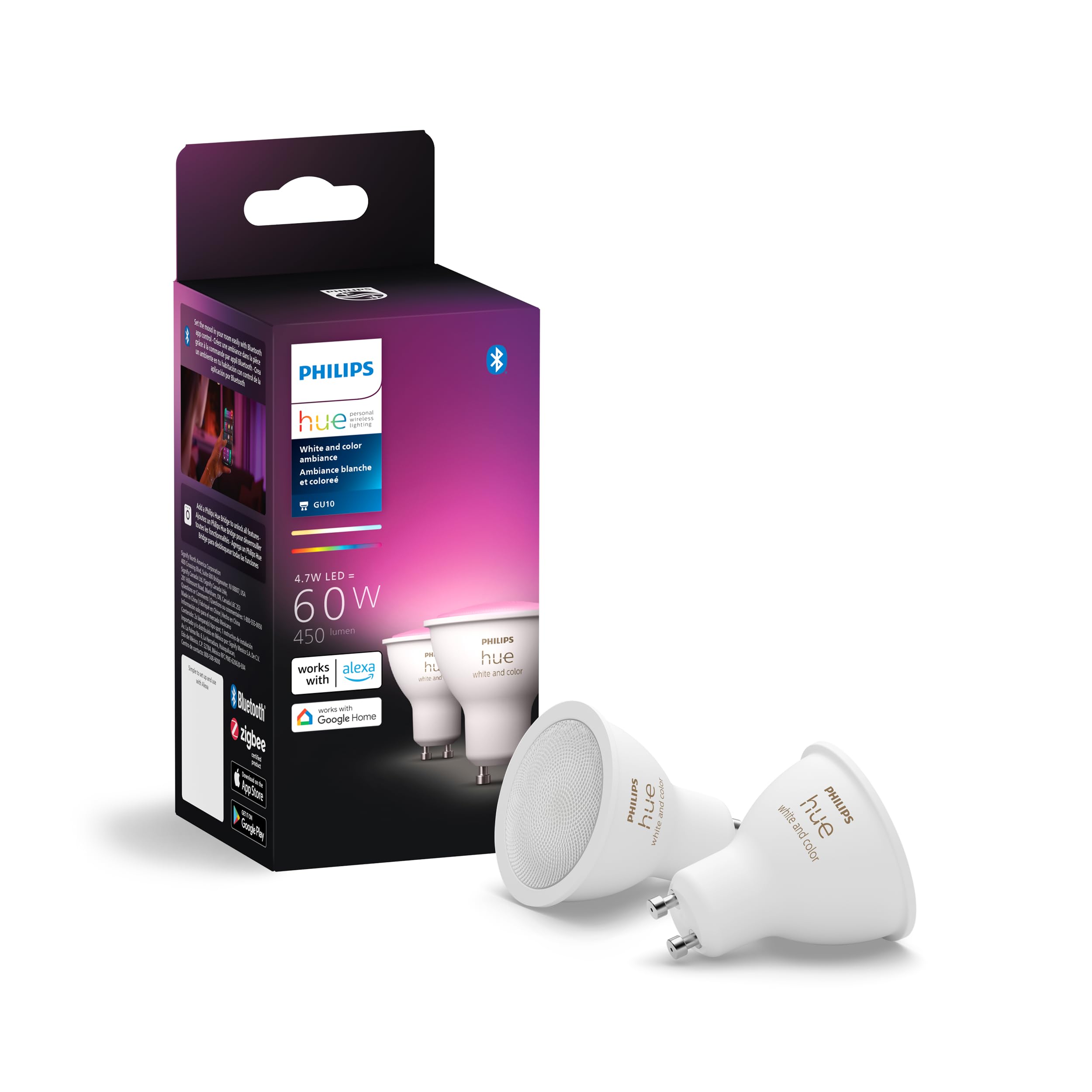 Philips Hue White and Color Ambiance GU10 product image
