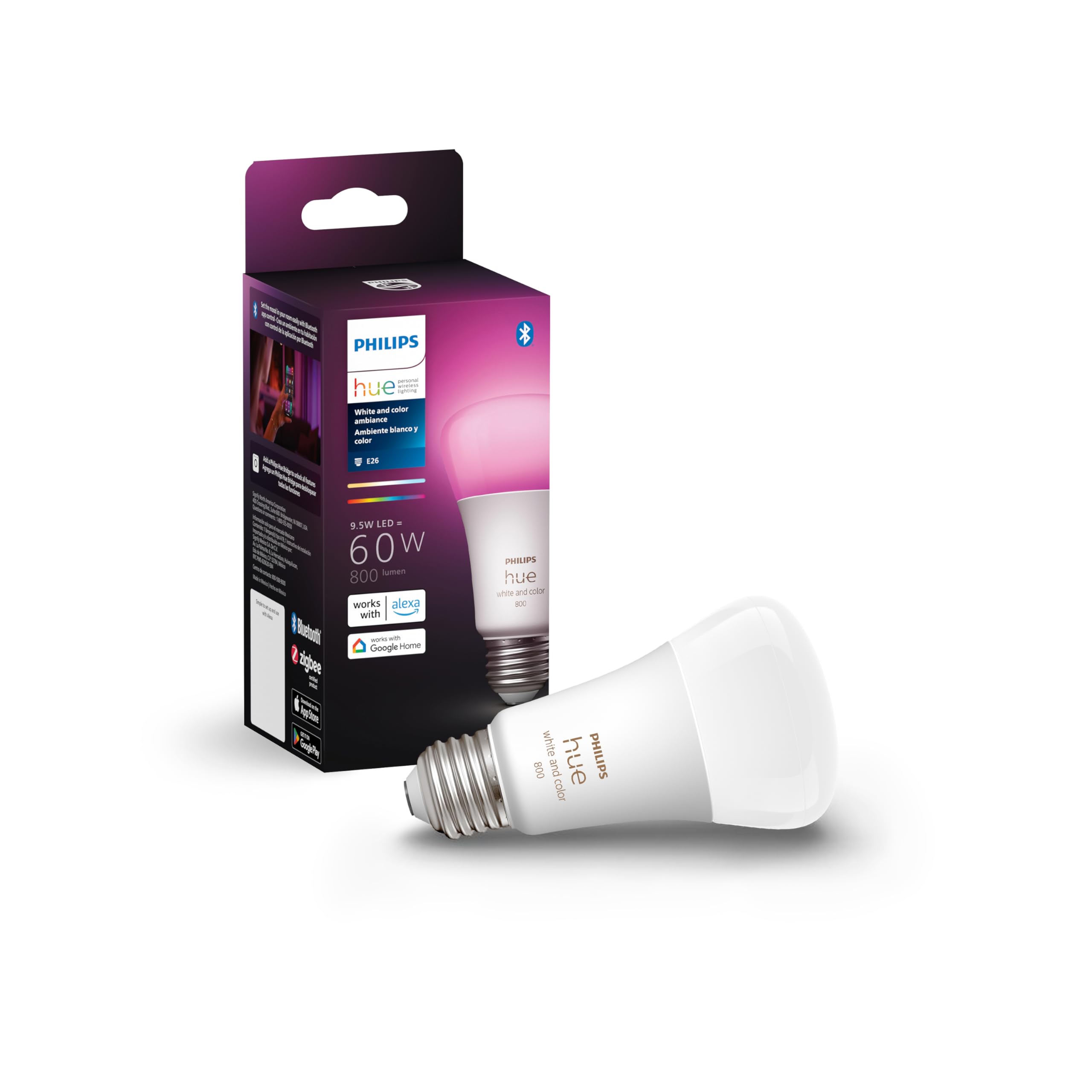 Philips Hue White and Color Ambiance A19 product image