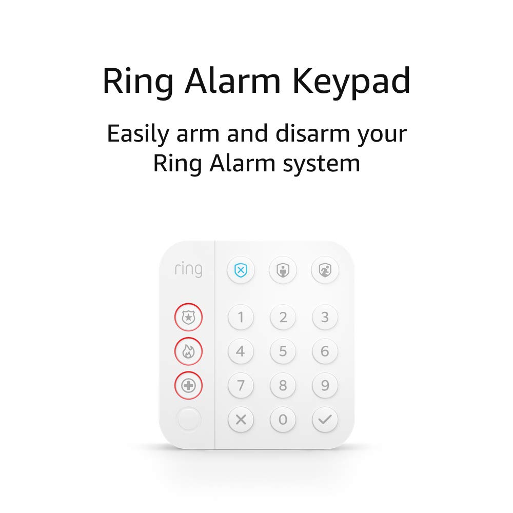 Ring Keypad v2 — Tactile arming keypad with a real panic button, not