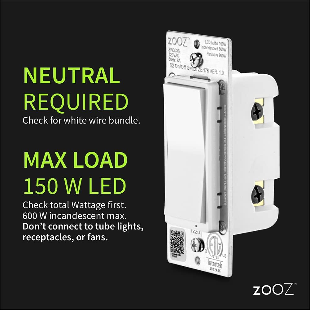 Zooz ZEN76 paddle-style on/off Z-Wave switch
