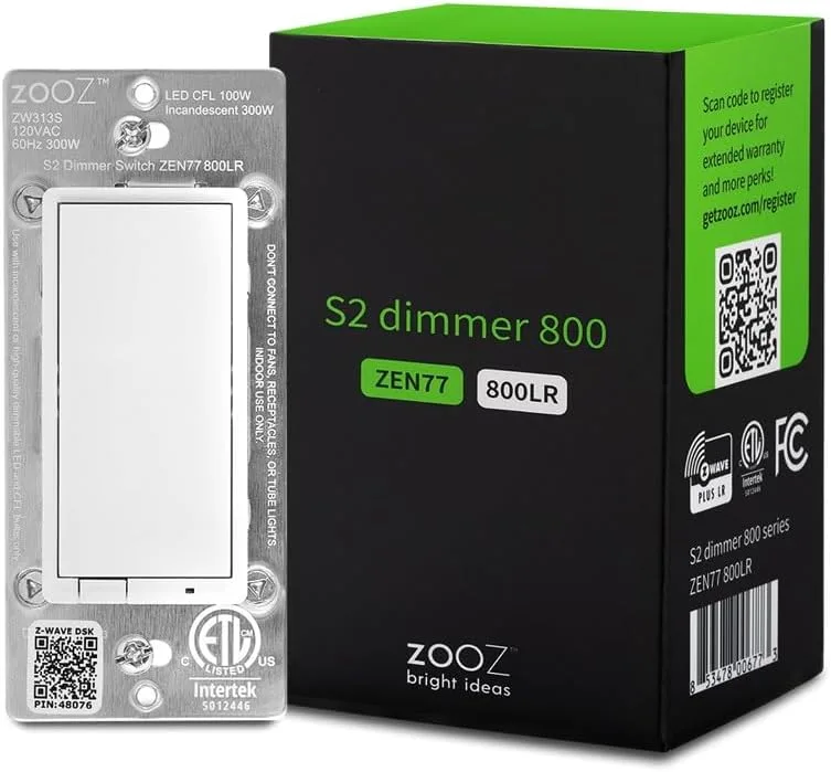 Zooz ZEN77 S2 Z-Wave dimmer switch